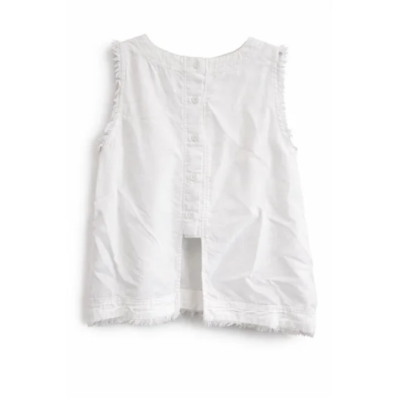 Alter’d State White Frayed Hem Tank Top Boho Festival Lightweight Size Large - Picture 3 of 5